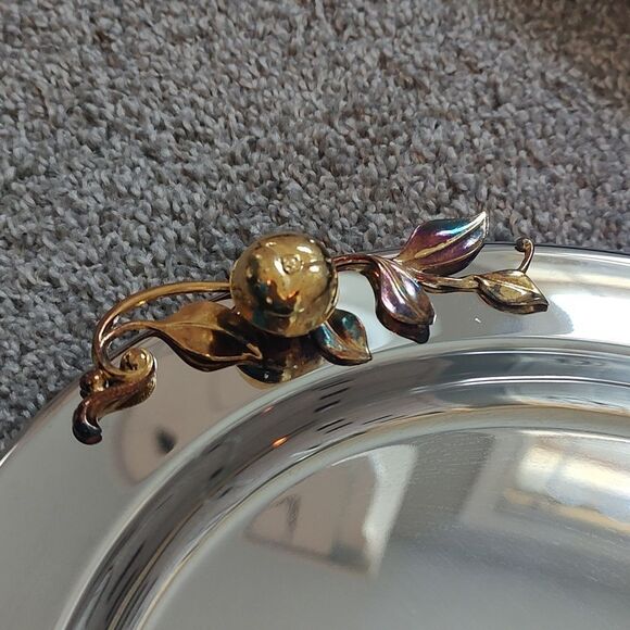 Oneida Made In U.S.A. Mixed Metal‎ 18/8 Stainless Serving Tray In Original Box - Picture 3 of 11